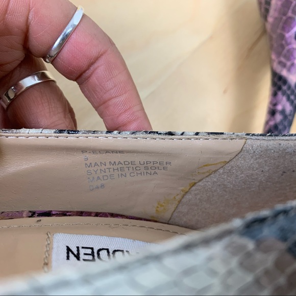 Steve Madden Heels  Faux Snake Skin Pattern Sz 9 - Picture 7 of 8